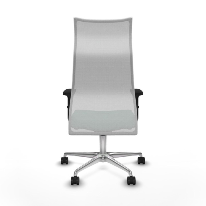 Albacete malla sincro malla blanca bali verde esmeralda brazos 2D base aluminio ruedas 65 mm nailon