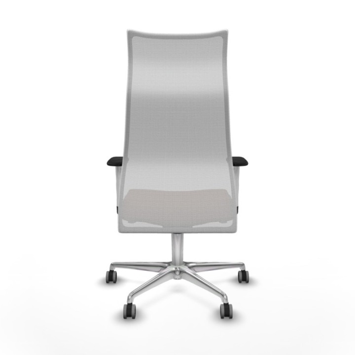 Albacete malla sincro malla blanca bali marrón oscuro brazos blancos base aluminio ruedas 65mm engomadas