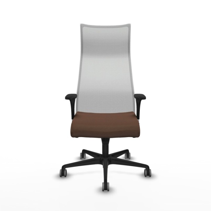 Albacete malla sincro malla blanca bali marrón oscuro brazos 1D base nailon ruedas 65mm engomadas