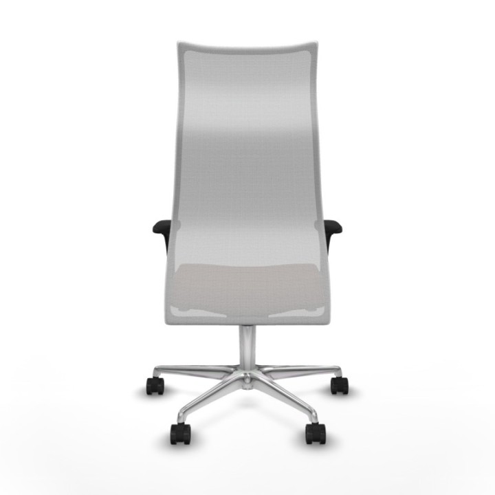 Albacete malla sincro malla blanca bali marrón oscuro brazos 1D base aluminio ruedas 65 mm nailon