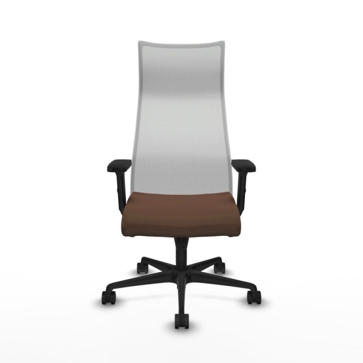 Albacete malla sincro malla blanca bali marrón oscuro brazos 2D base nailon ruedas 65 mm nailon