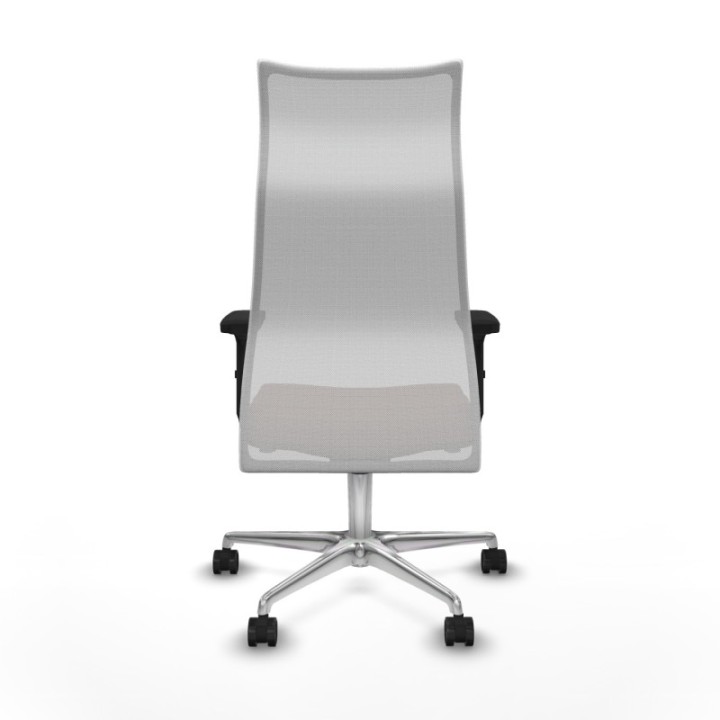 Albacete malla sincro malla blanca bali marrón oscuro brazos 2D base aluminio ruedas 65 mm nailon