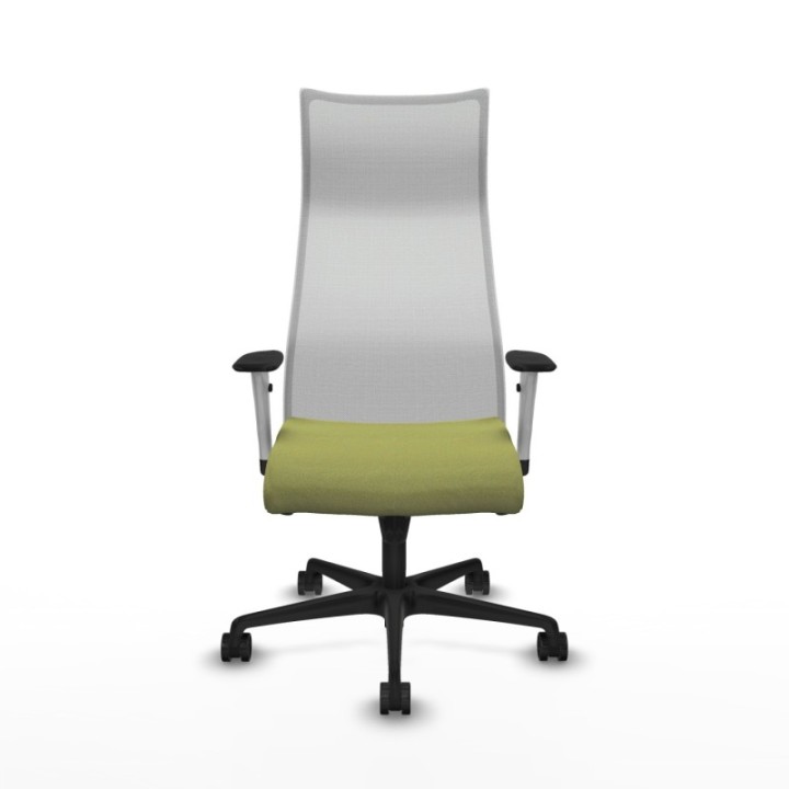 Albacete malla sincro malla blanca bali verde oliva brazos blancos base nailon ruedas 65 mm nailon