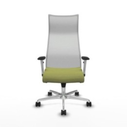 Albacete malla sincro malla blanca bali verde oliva brazos blancos base aluminio ruedas 65 mm nailon