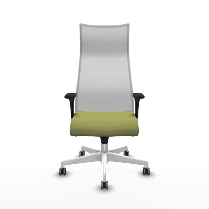 Albacete malla sincro malla blanca bali verde oliva brazos 1D base blanca ruedas 65mm engomadas