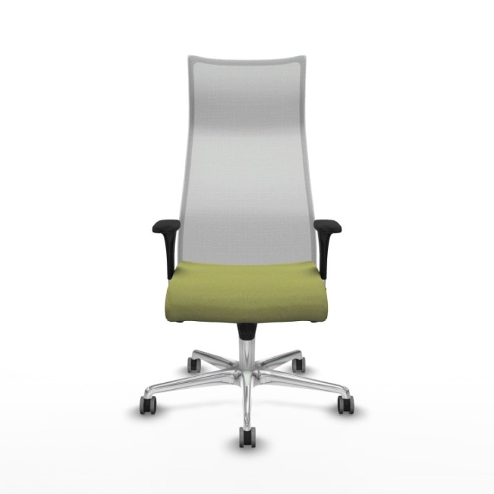 Albacete malla sincro malla blanca bali verde oliva brazos 1D base aluminio ruedas 65mm engomadas