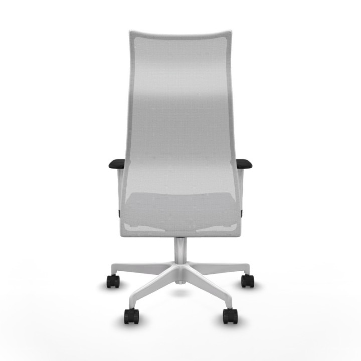 Albacete malla sincro malla blanca bali gris oscuro brazos blancos base blanca ruedas 65 mm nailon