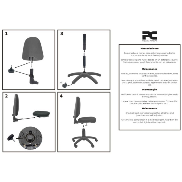 Silla Aýna bali negro con brazos