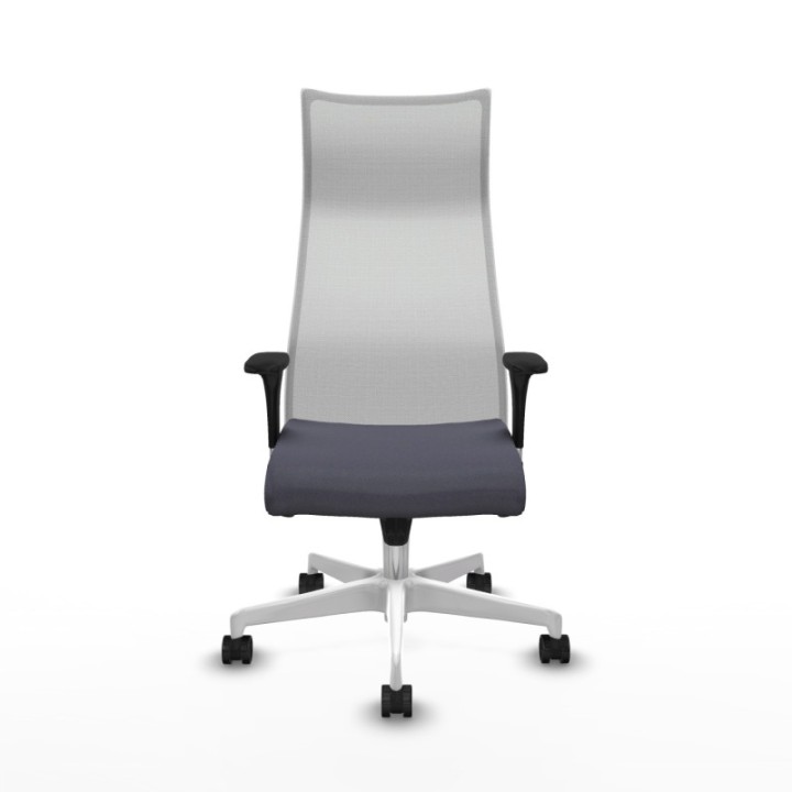 Albacete malla sincro malla blanca bali gris oscuro brazos 1D base blanca ruedas 65 mm nailon