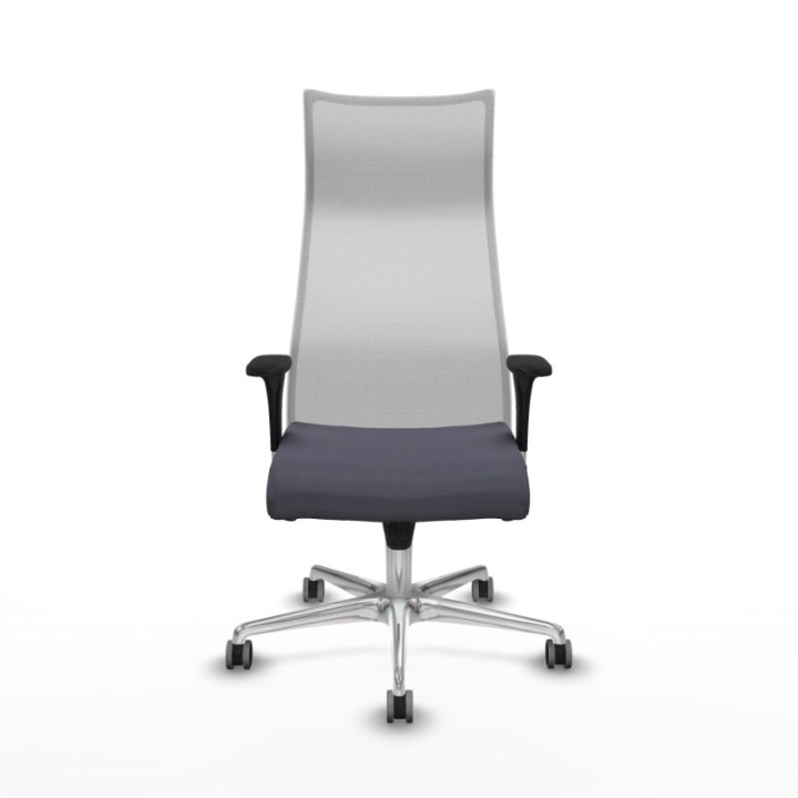 Albacete malla sincro malla blanca bali gris oscuro brazos 1D base aluminio ruedas 65mm engomadas