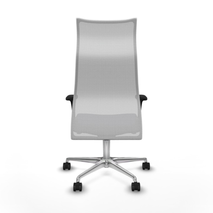 Albacete malla sincro malla blanca bali gris oscuro brazos 1D base aluminio ruedas 65 mm nailon