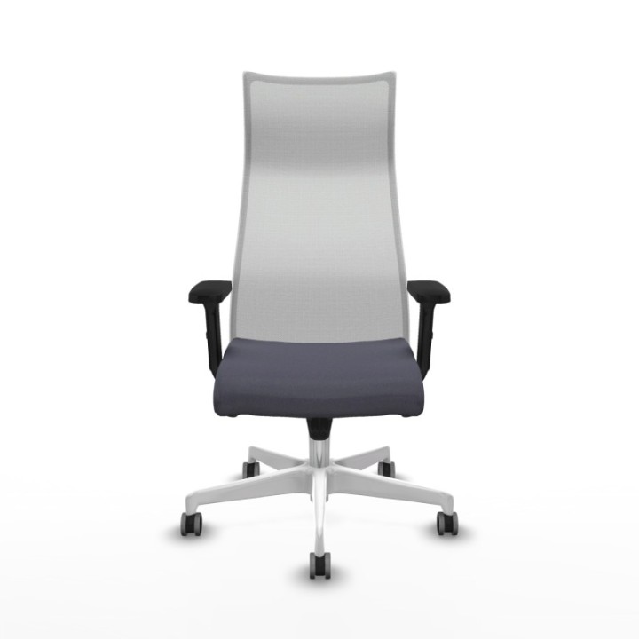 Albacete malla sincro malla blanca bali gris oscuro brazos 2D base blanca ruedas 65mm engomadas