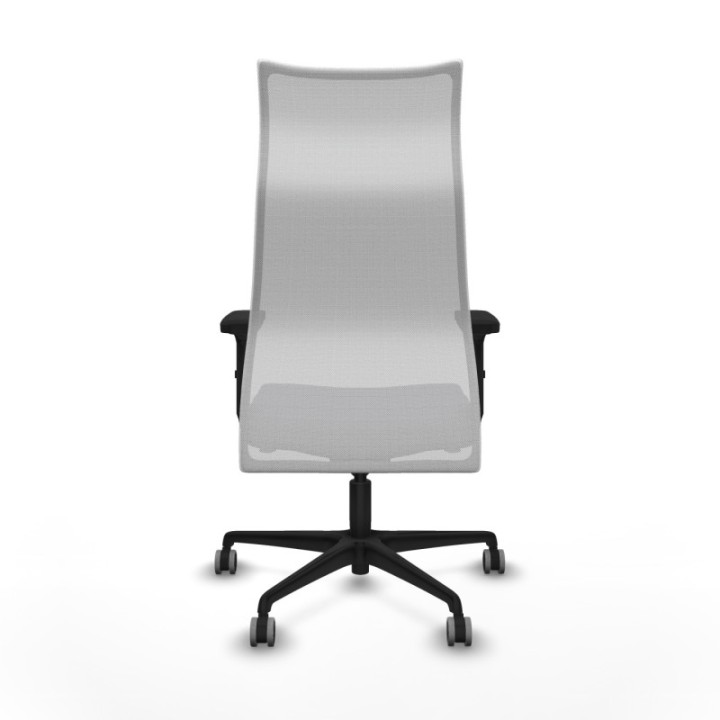 Albacete malla sincro malla blanca bali gris oscuro brazos 2D base nailon ruedas 65mm engomadas