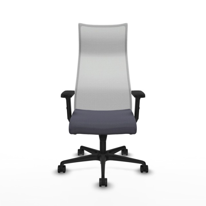 Albacete malla sincro malla blanca bali gris oscuro brazos 2D base nailon ruedas 65 mm nailon