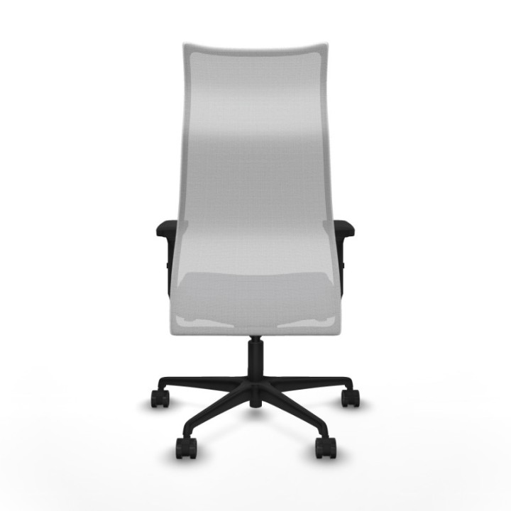 Albacete malla sincro malla blanca bali gris oscuro brazos 2D base nailon ruedas 65 mm nailon