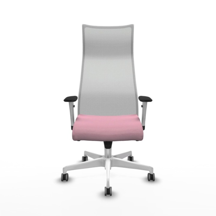 Albacete malla sincro malla blanca bali rosa brazos blancos base blanca ruedas 65mm engomadas