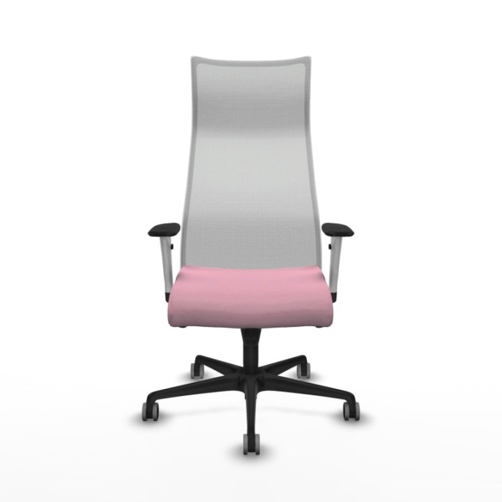 Albacete malla sincro malla blanca bali rosa brazos blancos base nailon ruedas 65mm engomadas