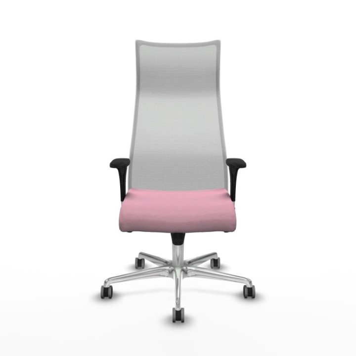 Albacete malla sincro malla blanca bali rosa brazos 1D base aluminio ruedas 65mm engomadas