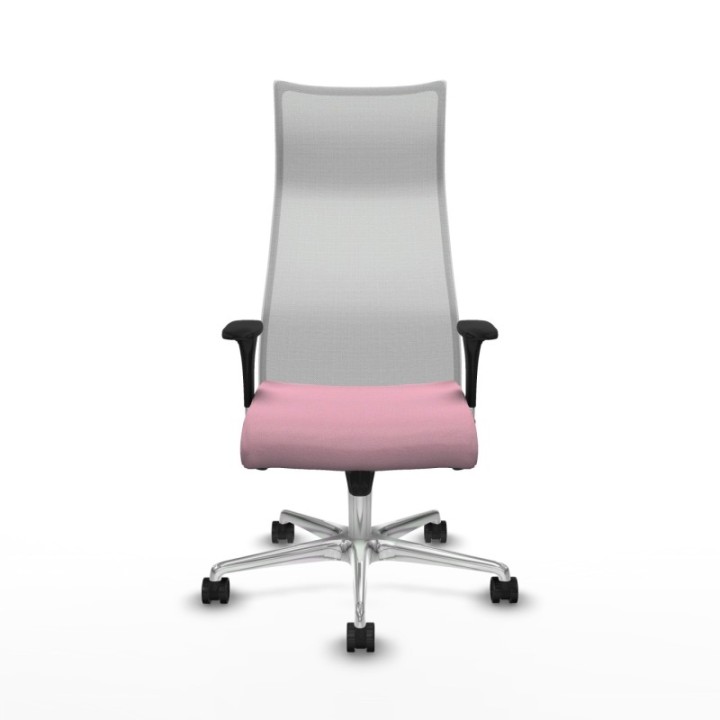 Albacete malla sincro malla blanca bali rosa brazos 1D base aluminio ruedas 65 mm nailon