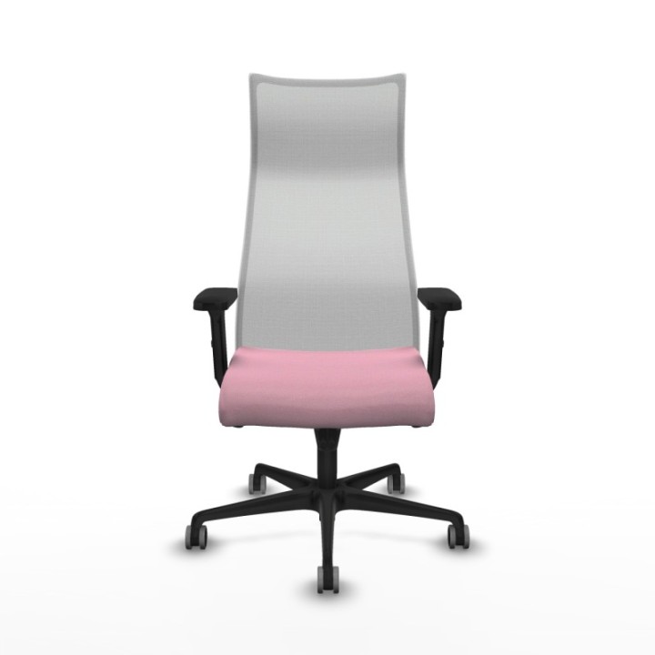 Albacete malla sincro malla blanca bali rosa brazos 2D base nailon ruedas 65mm engomadas