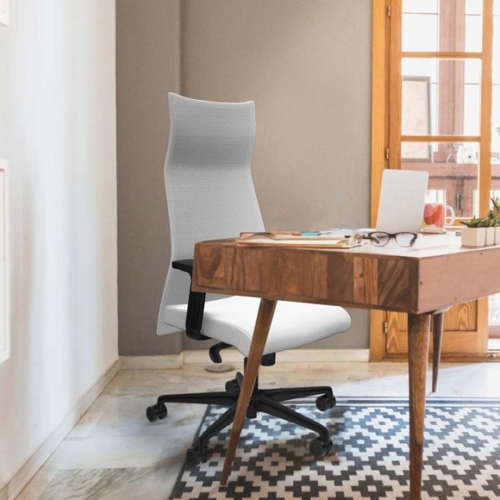 Albacete malla sincro malla blanca bali rosa brazos 2D base nailon ruedas 65 mm nailon