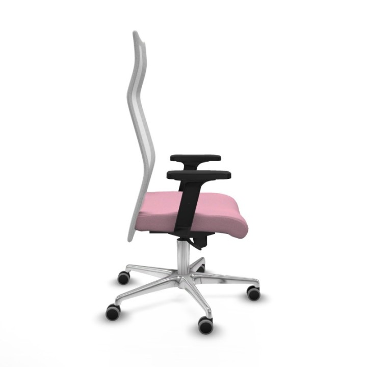 Albacete malla sincro malla blanca bali rosa brazos 2D base aluminio ruedas 65mm engomadas