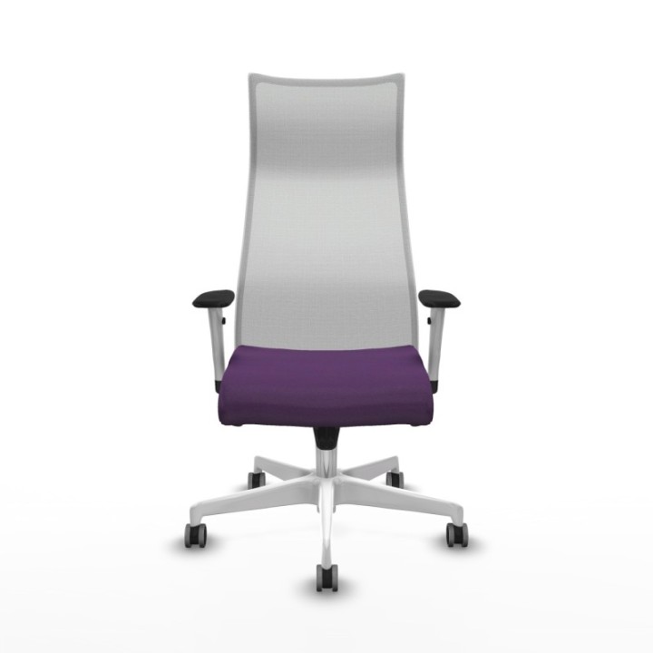 Albacete malla sincro malla blanca bali morado brazos blancos base blanca ruedas 65mm engomadas