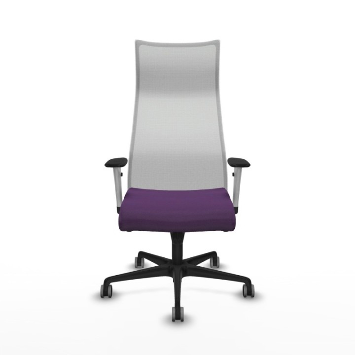 Albacete malla sincro malla blanca bali morado brazos blancos base nailon ruedas 65mm engomadas