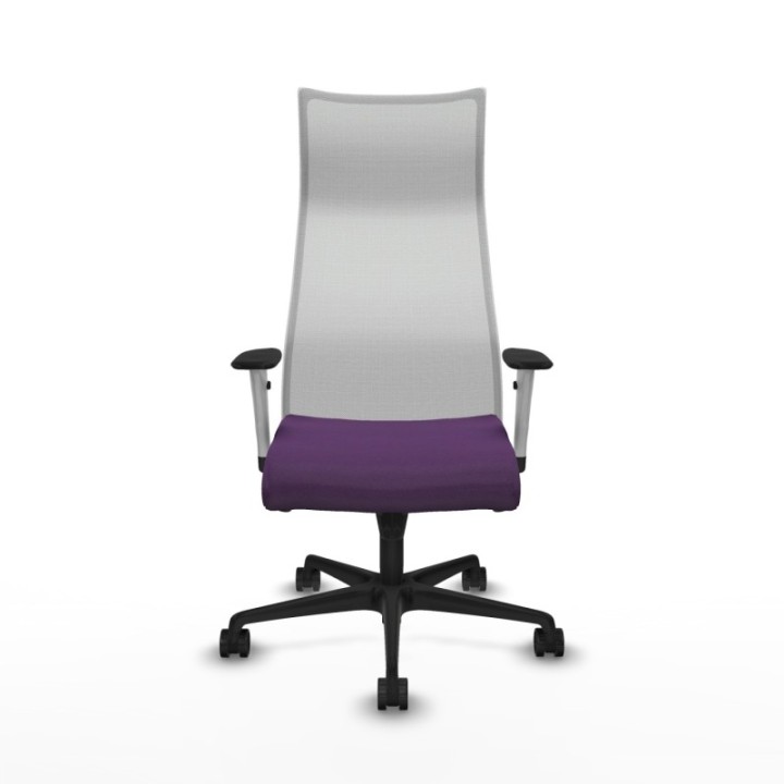 Albacete malla sincro malla blanca bali morado brazos blancos base nailon ruedas 65 mm nailon