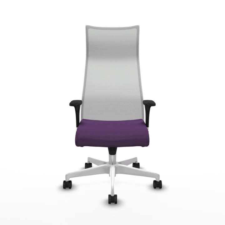 Albacete malla sincro malla blanca bali morado brazos 1D base blanca ruedas 65 mm nailon