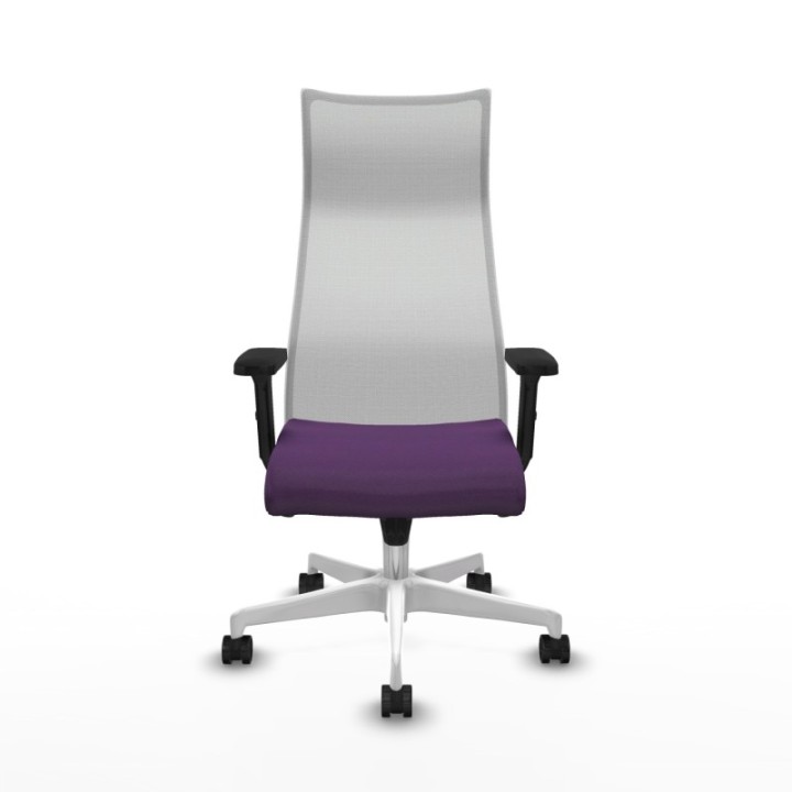 Albacete malla sincro malla blanca bali morado brazos 2D base blanca ruedas 65 mm nailon