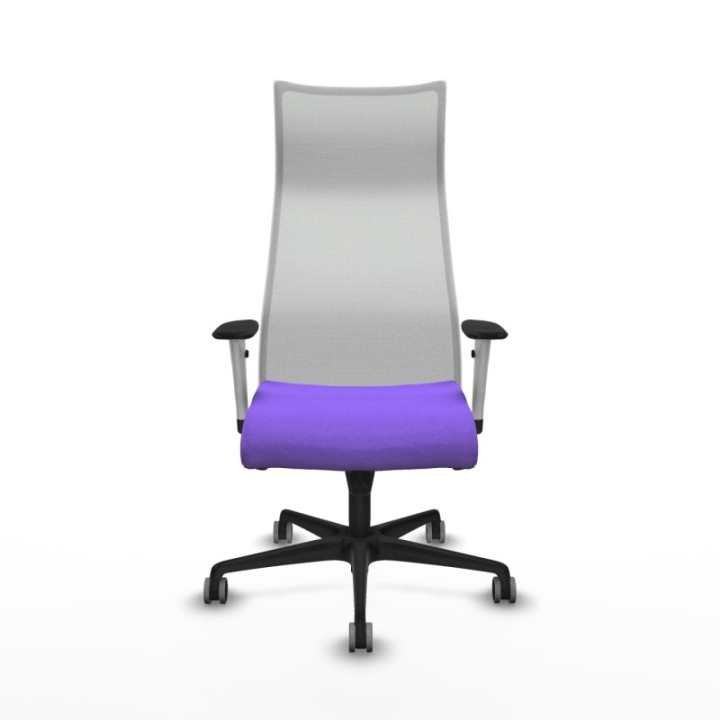 Albacete malla sincro malla blanca bali lila brazos blancos base nailon ruedas 65mm engomadas