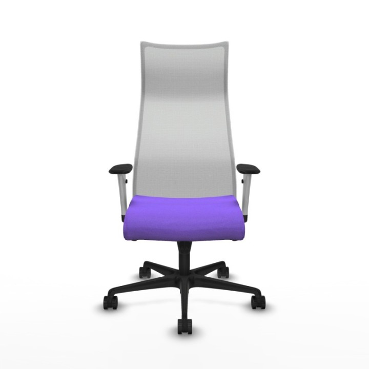 Albacete malla sincro malla blanca bali lila brazos blancos base nailon ruedas 65 mm nailon