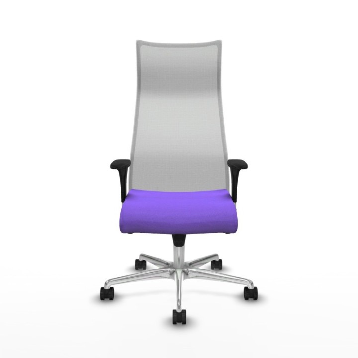 Albacete malla sincro malla blanca bali lila brazos 1D base aluminio ruedas 65 mm nailon