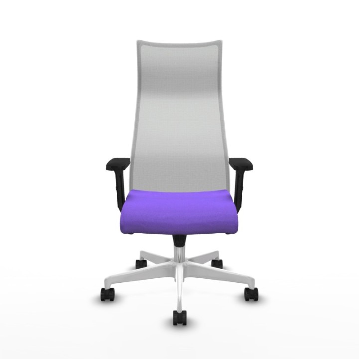 Albacete malla sincro malla blanca bali lila brazos 2D base blanca ruedas 65 mm nailon