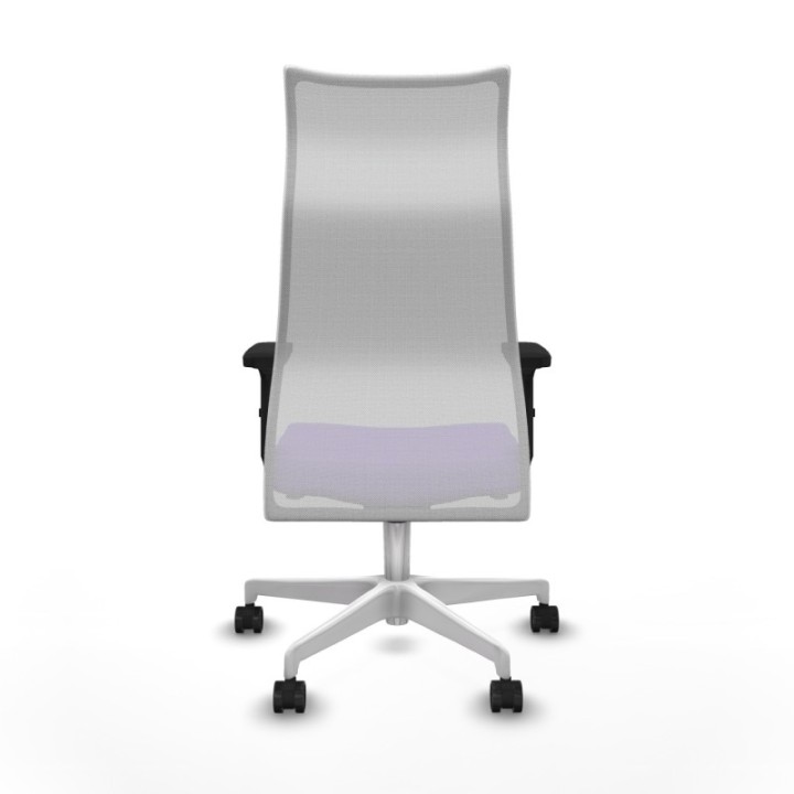 Albacete malla sincro malla blanca bali lila brazos 2D base blanca ruedas 65 mm nailon