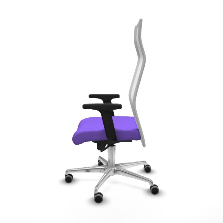 Albacete malla sincro malla blanca bali lila brazos 2D base aluminio ruedas 65mm engomadas