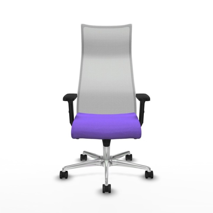 Albacete malla sincro malla blanca bali lila brazos 2D base aluminio ruedas 65 mm nailon