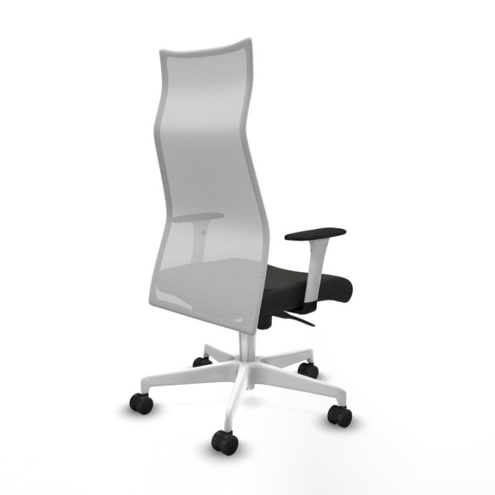 Albacete malla sincro malla blanca bali negro brazos blancos base blanca ruedas 65 mm nailon