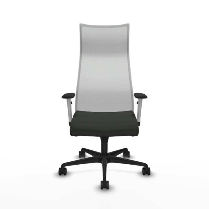 Albacete malla sincro malla blanca bali negro brazos blancos base nailon ruedas 65 mm nailon