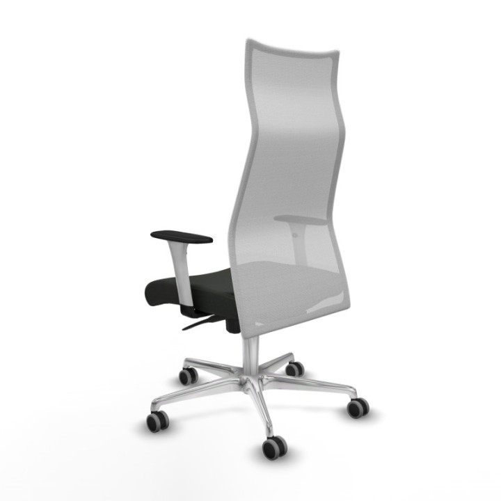 Albacete malla sincro malla blanca bali negro brazos blancos base aluminio ruedas 65mm engomadas