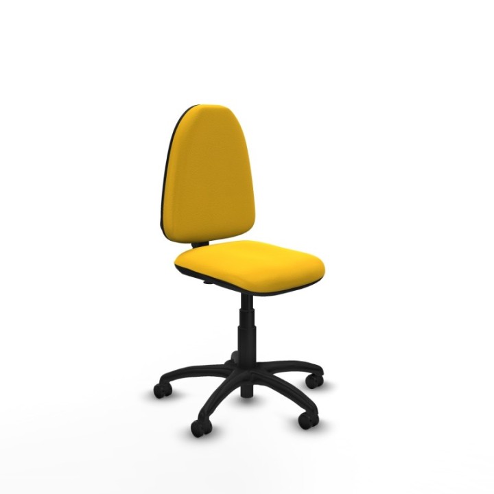 Aýna CP similpiel amarillo sin brazos base poliamida ruedas engomadas 50mm