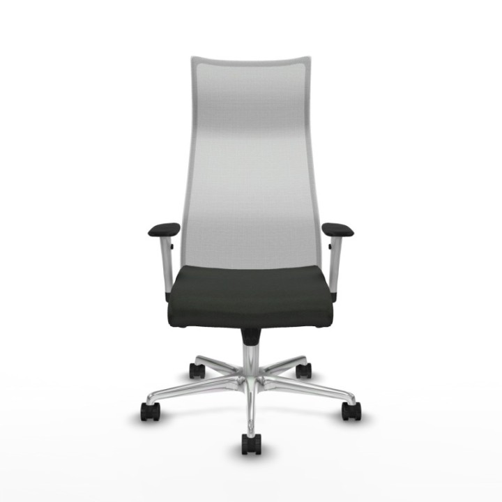 Albacete malla sincro malla blanca bali negro brazos blancos base aluminio ruedas 65 mm nailon