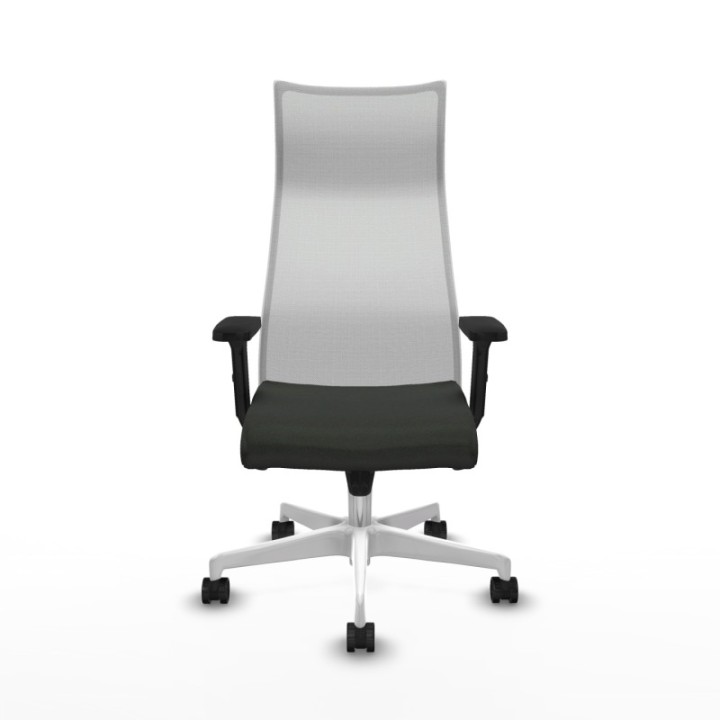 Albacete malla sincro malla blanca bali negro brazos 2D base blanca ruedas 65 mm nailon