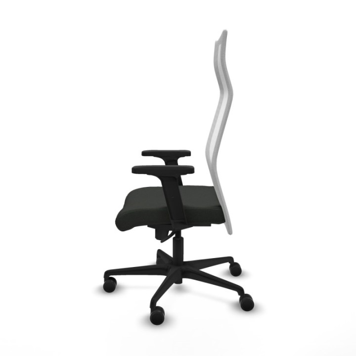 Albacete malla sincro malla blanca bali negro brazos 2D base nailon ruedas 65 mm nailon