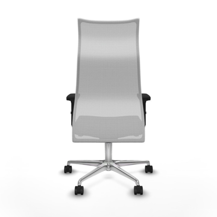 Albacete malla sincro malla blanca bali negro brazos 2D base aluminio ruedas 65 mm nailon