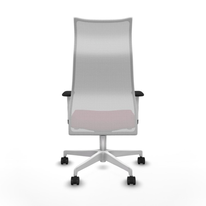 Albacete malla sincro malla blanca bali granate brazos blancos base blanca ruedas 65 mm nailon