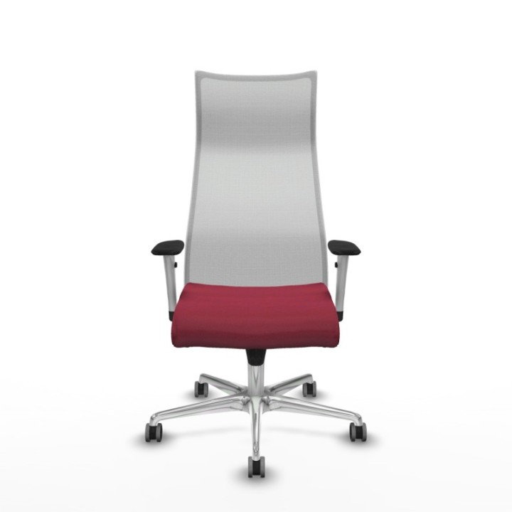 Albacete malla sincro malla blanca bali granate brazos blancos base aluminio ruedas 65mm engomadas