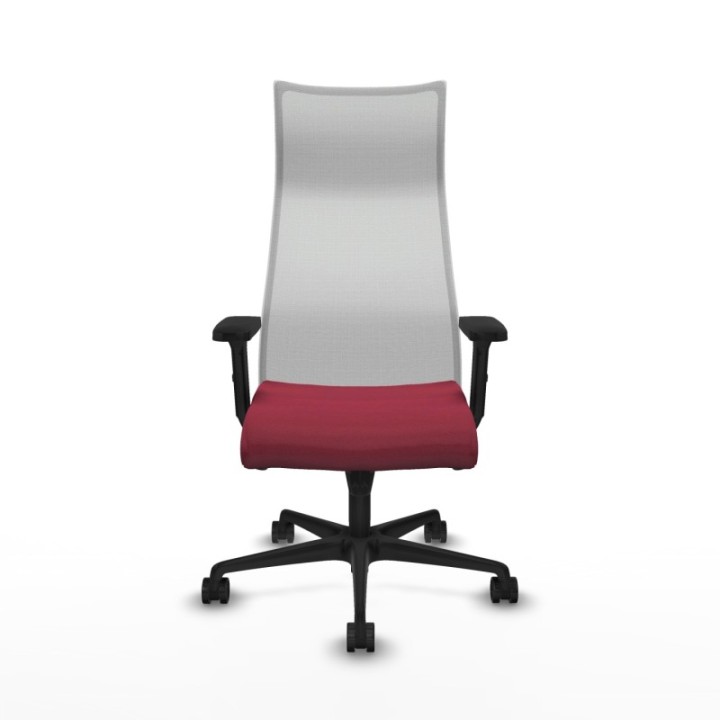 Albacete malla sincro malla blanca bali granate brazos 2D base nailon ruedas 65 mm nailon