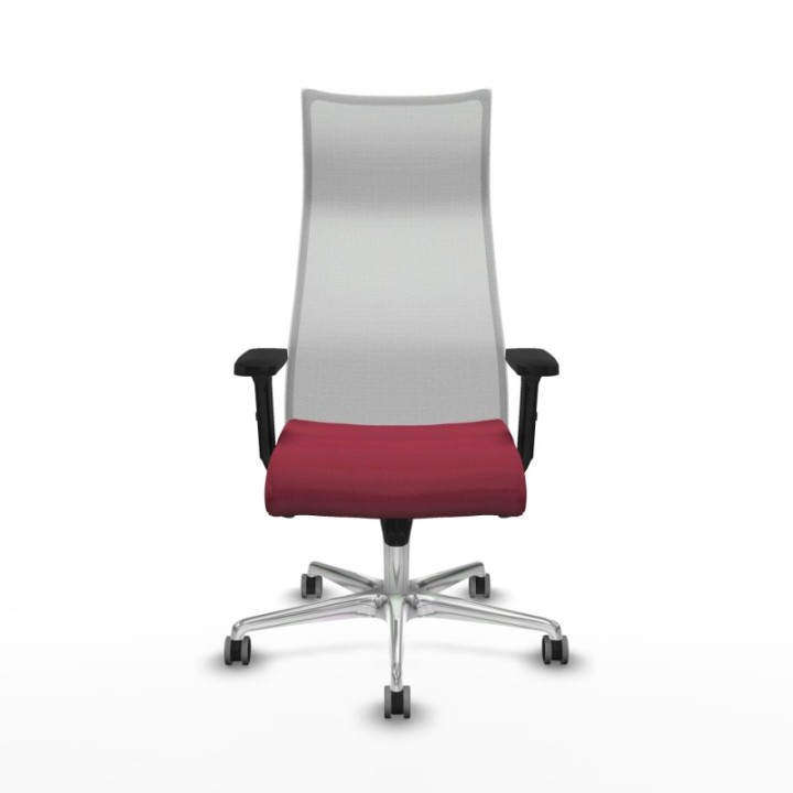 Albacete malla sincro malla blanca bali granate brazos 2D base aluminio ruedas 65mm engomadas